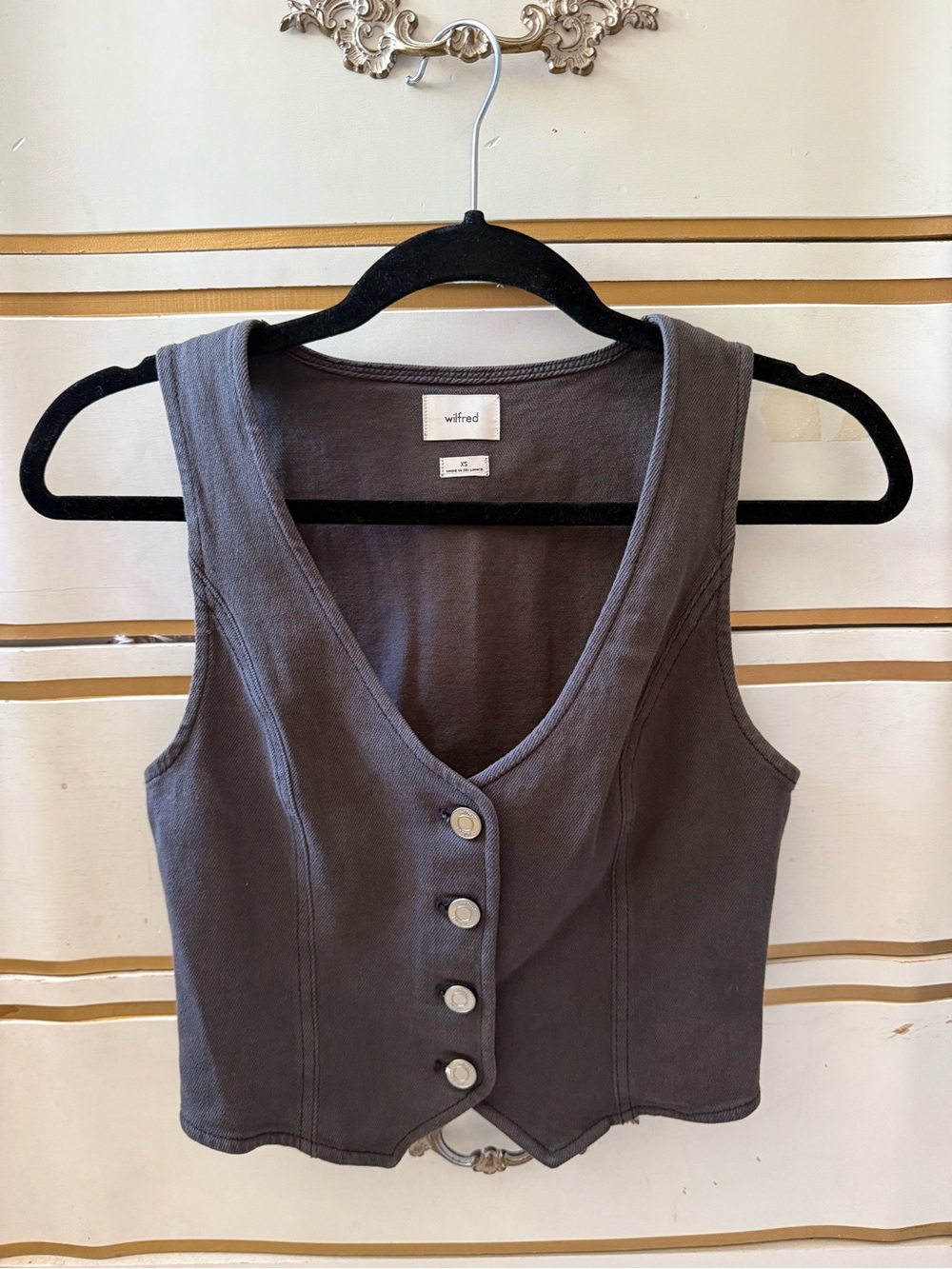 Wilfred Charisma Vest Gd Coal Grey - XS